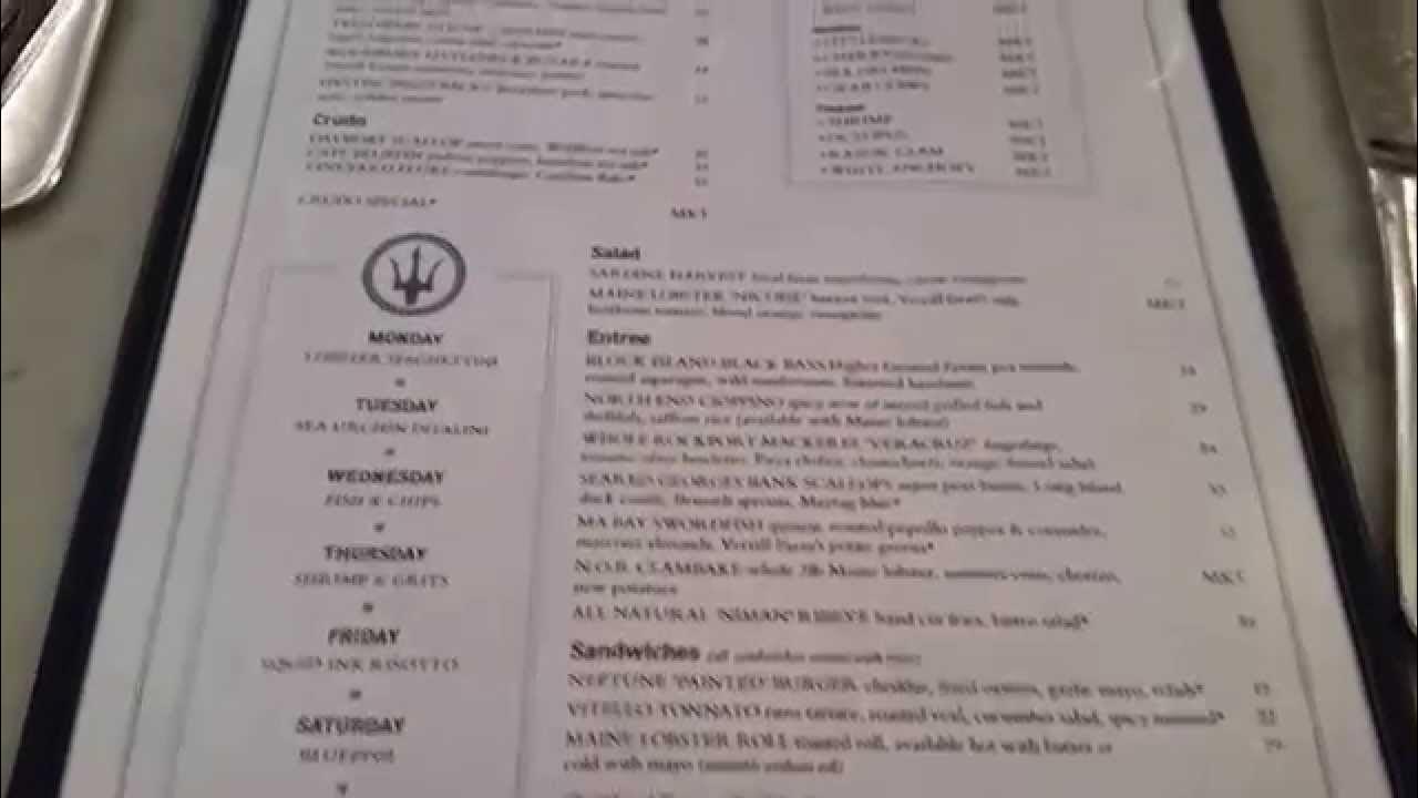 Neptune Oyster Menu Boston Best Lobster Roll YouTube