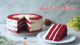 เค้กสีแดงกำมะหยี่ เรดเวลเวท ครีมชีสรสชาติเบา ๆ สไตล์เกาหลี Red velvet Cake