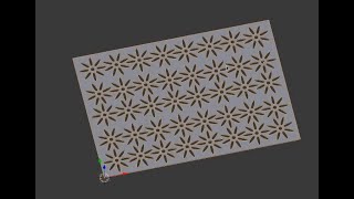 Blender - Tutorial: Schablone mit vielen Blüten, für den 3D-Drucker