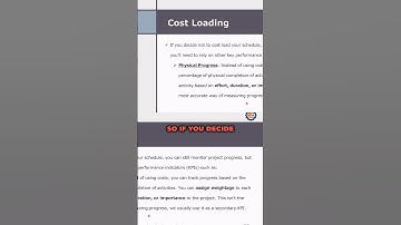 Measuring Project Progress with and without Cost Loading #shorts