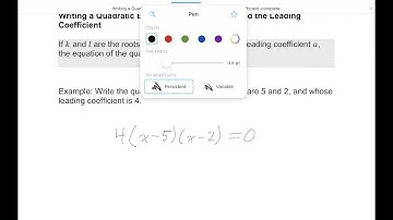 Writing a Quadratic Equation given the Roots and the Leading Coefficient