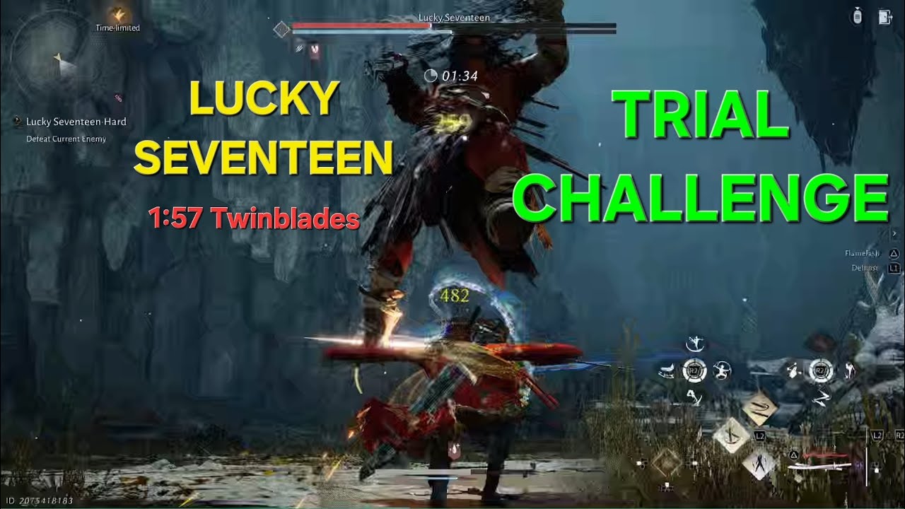 LUCKY SEVENTEEN | TRIAL challenge|  SUB 2MIN PB! | WHERE WINDS MEET | Twinblades bamboo path. 
