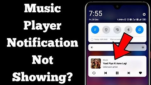 How To Fix Music Player Notification Not Showing On Status Bar /Notification Bar [Hindi]