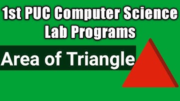 write a program to find the area of the triangle given 3 sides | 1st puc computer science lab