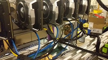 10 GPU Mining Rig with Nvidia 1070 TI Founder Edition Cards Hashing Pirl Coin + Digibyte