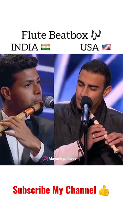 flute Music 🎼 INDIA 🇮🇳 v/s USA 🇺🇲 #flute #india #agt