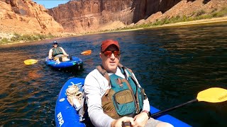 Kayaking through Horseshoe bend - Colorado River