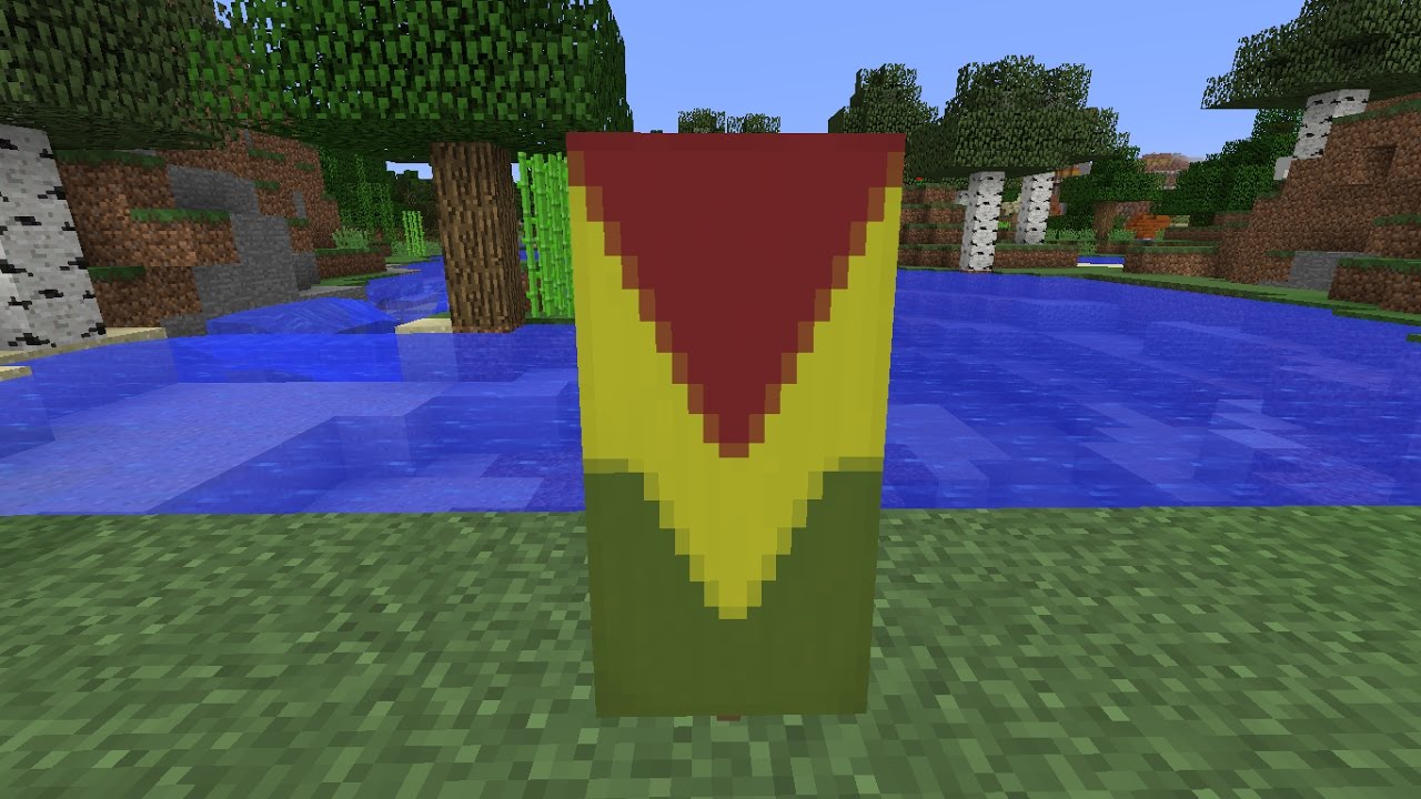 How To Make The National Flag Of Guyana Guy Minecraft Youtube