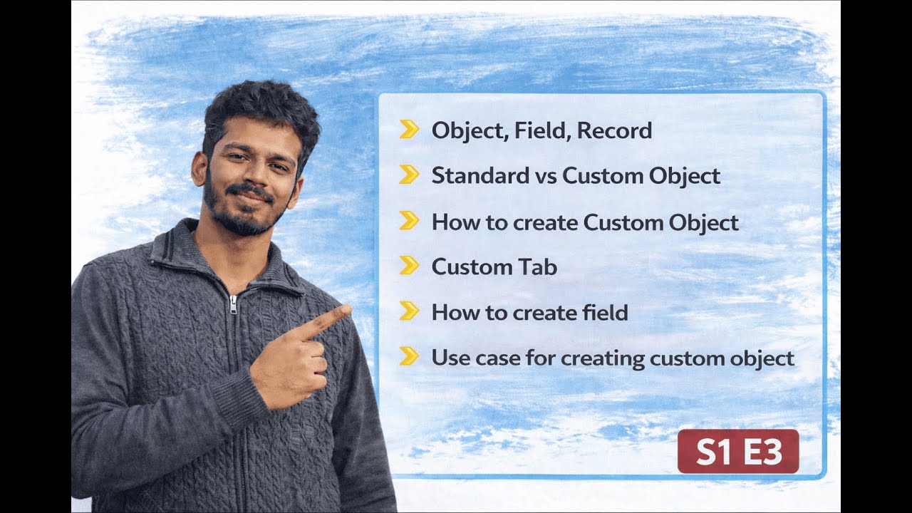Salesforce Objects, Fields, Records, Tabs - S1 E3