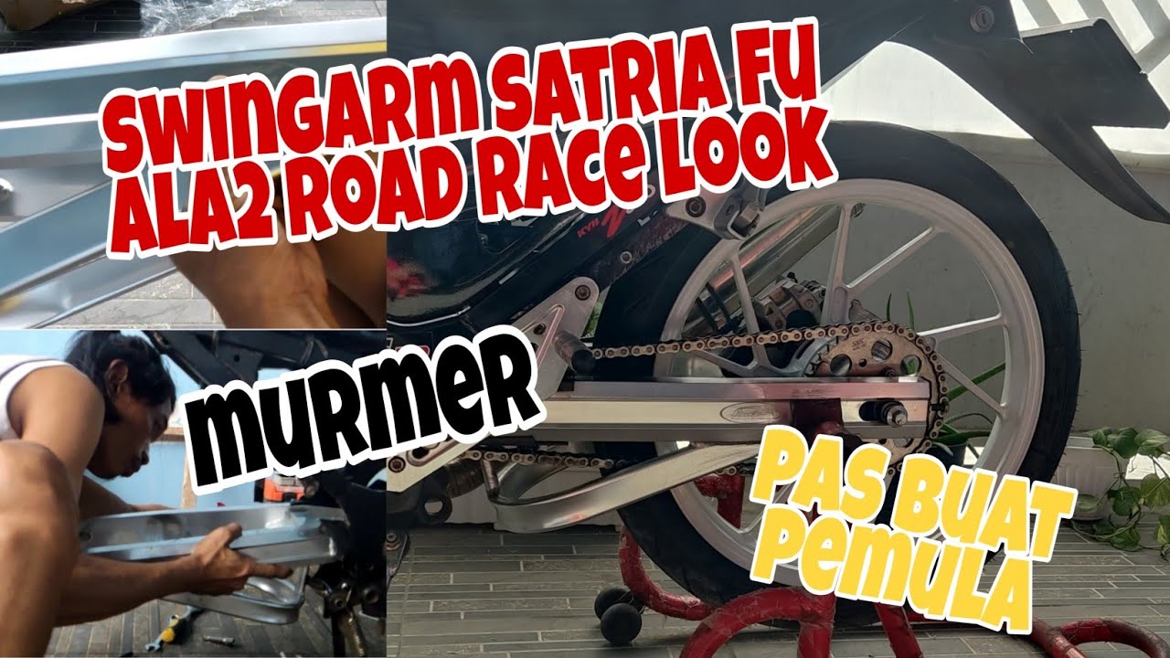 Ganti swing arm satria fu swing arm supertrack satria fu satria fu