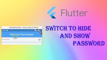 Flutter Switch to hide and show password, suffix Eye icon to show and hide password in Hindi