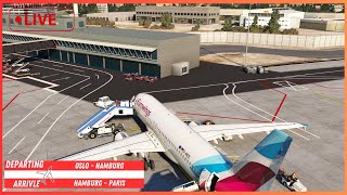 MSFS LIVE | Fenix A320 | Real world Eurowings OPS | Oslo - Hamburg - Paris