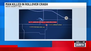 1 dead after rollover crash in Rock County