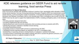 KY-SPIN's Tuesday Tips Webinar: Compensatory Education & ESY - COVID-19 Guidance 8/11/20