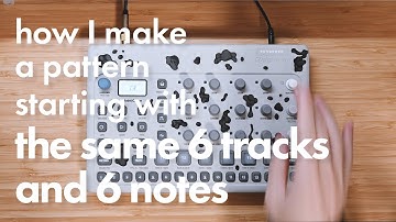 how i make a pattern with the same 6 tracks and 6 notes on elektron model:cycles.