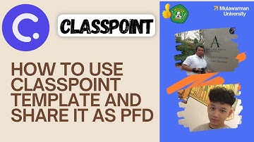 how to use classpoint template and share it as pdf