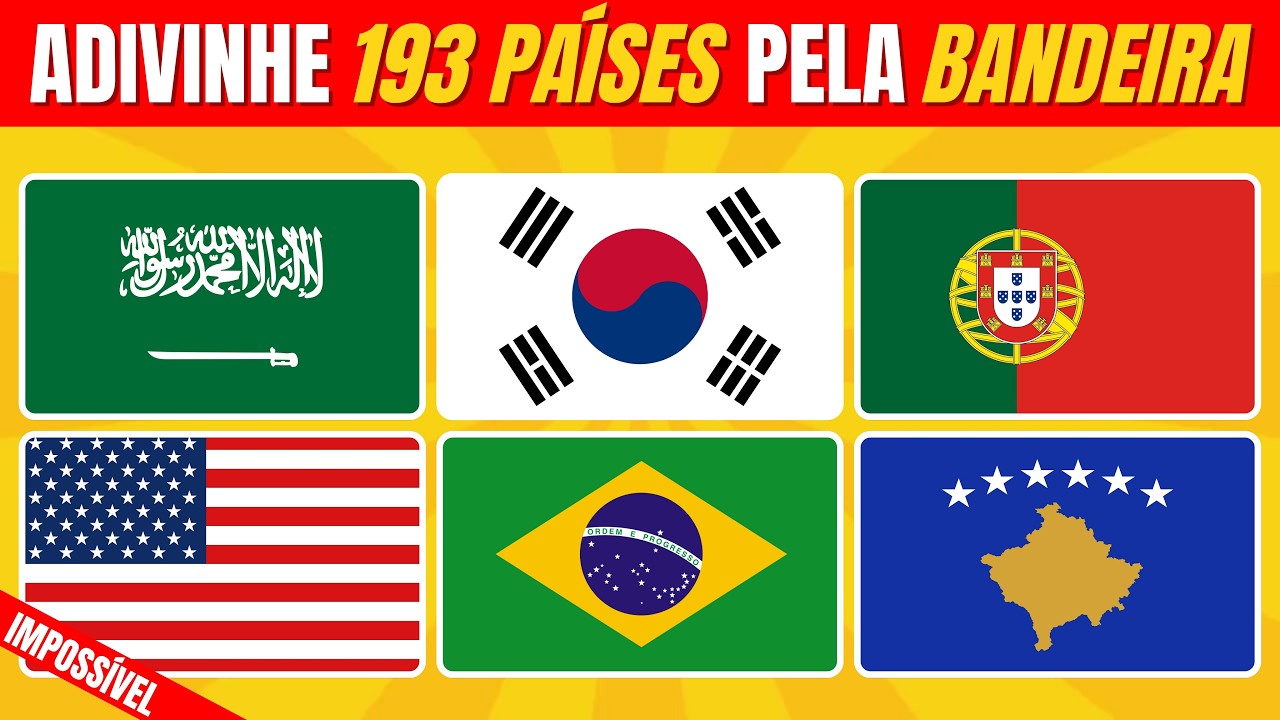 Adivinhe Todos os Países pela Bandeira 🏳️ | Quiz das Bandeiras | Detona Quiz