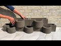 Diy  cement ideas tips  making flower pots  garden decoration