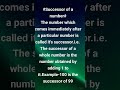 # Successor of a number #