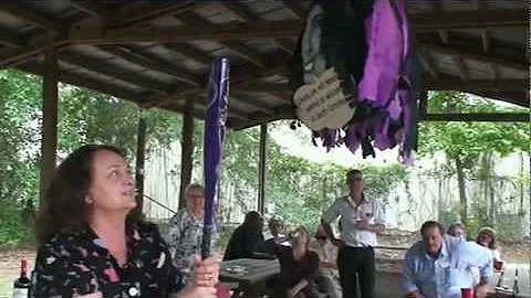 SC AFL-CIO President Donna Dewitt pinata smackdown