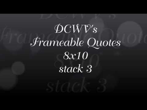 dcwv frameable quotes stack