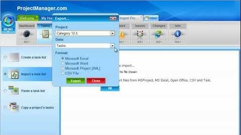 Importing & Exporting Microsoft Project Management Plans
