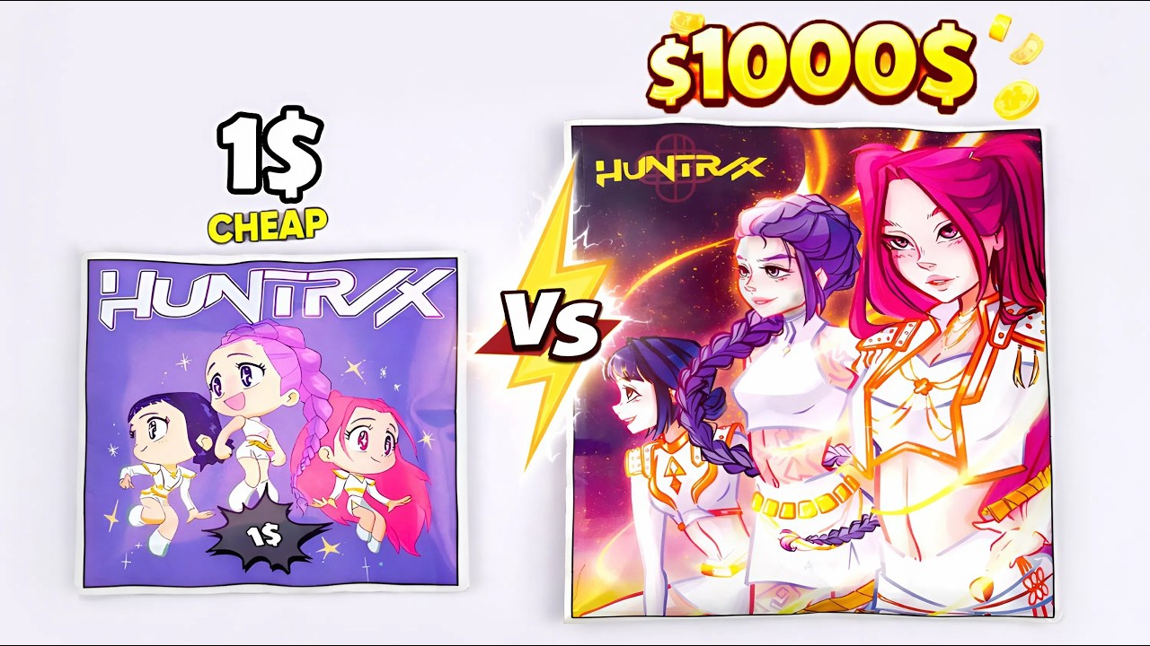 Paper DIY Unboxing✨$1 vs $1000 HUNTRIX Secret Blind Bags!😱| KPOP DEMON HUNTERS | ASMR