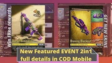 NEW FEATURED EVENT OUT OF BUSINESS AND BRAVING BLACKOUT - BOTH EVENTS | FULL GUIDE IN HINDI |CODM