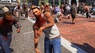 GTA 5: CJ FIGHTING WITH ZOMBIES GONE WRONG  GTA V ZOMBIE MOD GAMEPLAY