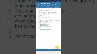 Round off an array in#python#programming #trending