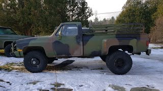 M1028A2 CUCV Project: THESE TREADS BITE!! Added six Super Swamper TRXUS 37" tires.