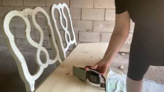 HOW TO MAKE BENCH FROM 2 CHAIRS