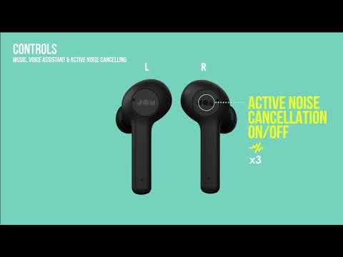 Jam TWS ANC In-ear Bluetooth Handsfree Ακουστικά με Θήκη Φόρτισης Μαύρα