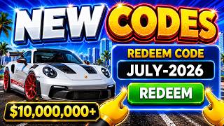 Tous Les Codes Driving Empire Juillet 2026 🎁 Toutes Les Voitures Gratuites Nouveaux Codes Valid...
