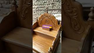 wooden singhasan for home teek wood #viral #vif #viralvideo