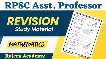 RPSC Assistant Professor Mathematics | Study Material  | Test Series | Rajera Sir #rajeraacademy