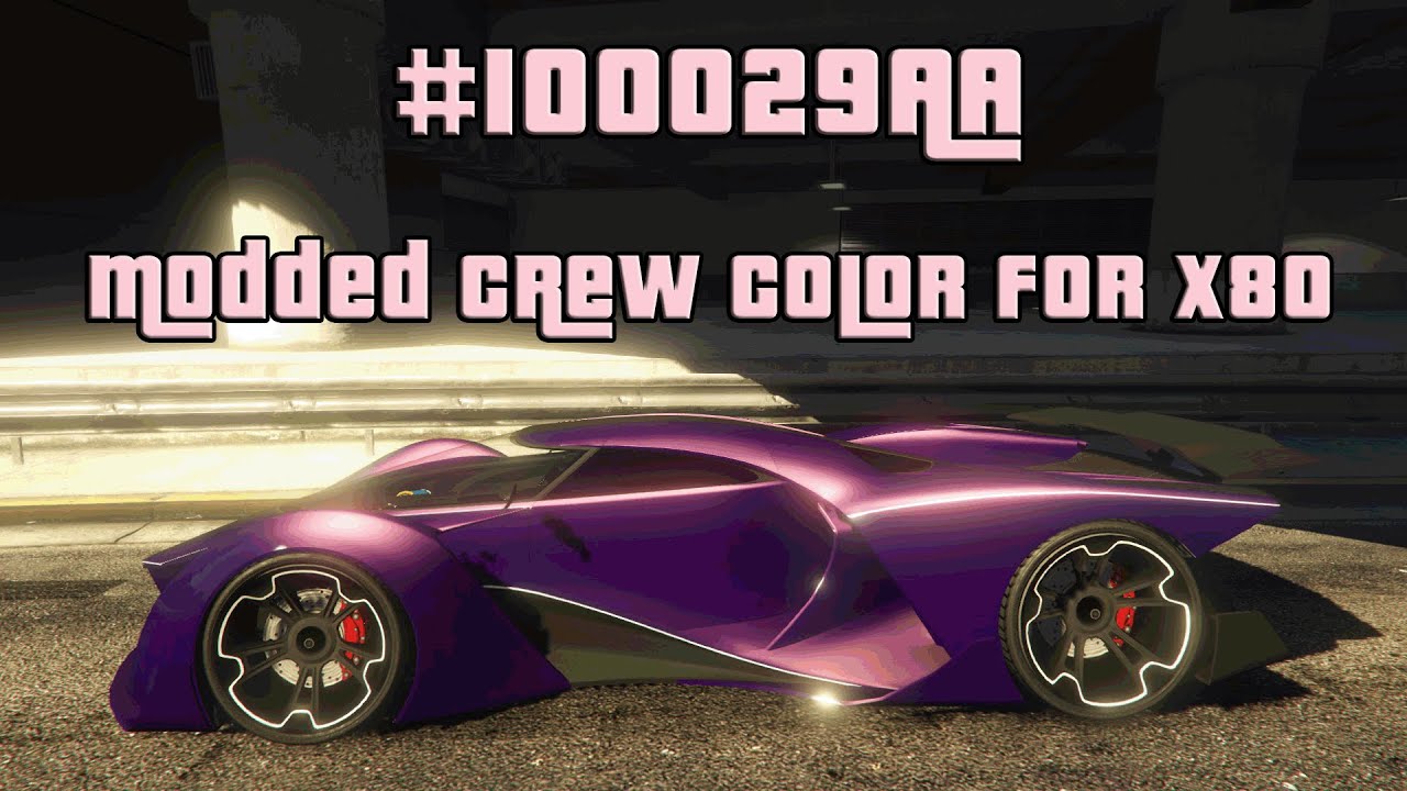 GTA Online Amazing MODDED Crew Paint Job for Grotti X80 Proto YouTube
