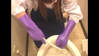 Japanese Fetish AV Japanese AV Actress With Purple Glssoy Rubber Glove.avi