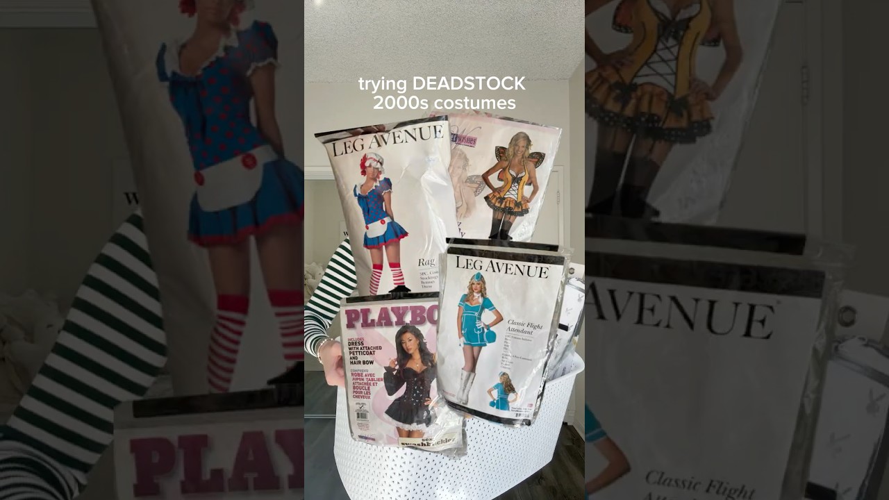 trying DEADSTOCK costumes from the 2000s… (and giving them away)