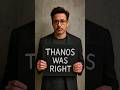 Why did Thanos say that to Tony Stark?