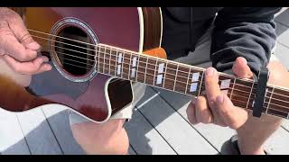 “Here Comes The Sun” - Beatles Guitar Tutorial- learn all George Harrison’s acoustic guitar parts