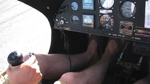 RAF 2000 Gyroplane Takeoff from Cockpit