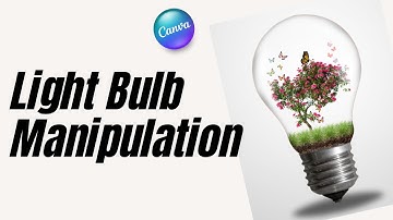 How to Insert Photo into a Light Bulb in Canva | Photo Manipulation In Canva Tutorial