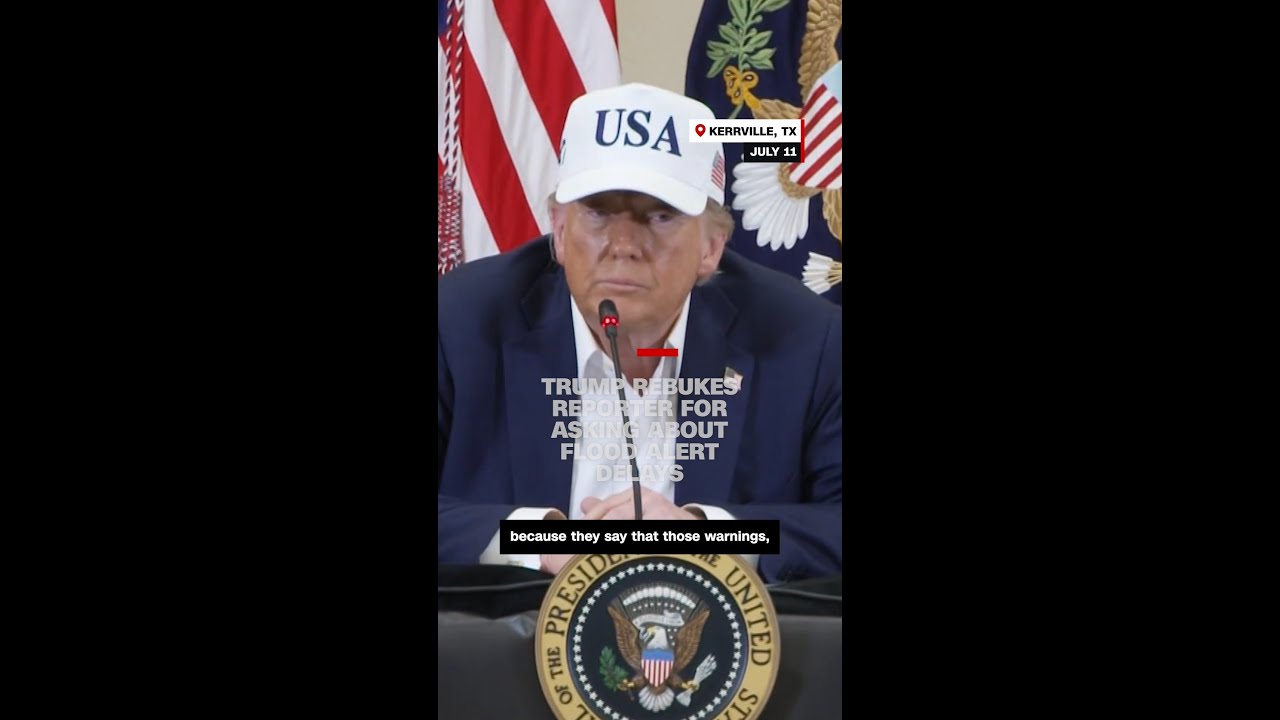 Trump rebukes reporter for asking about flood alert delays