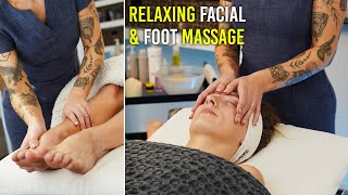 Hydration Facial Foot Rub Massage Techniques Relaxing Asmr