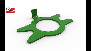 How to make a locking tab washer in SolidWorks