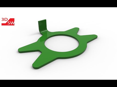 How to make a locking tab washer in SolidWorks
