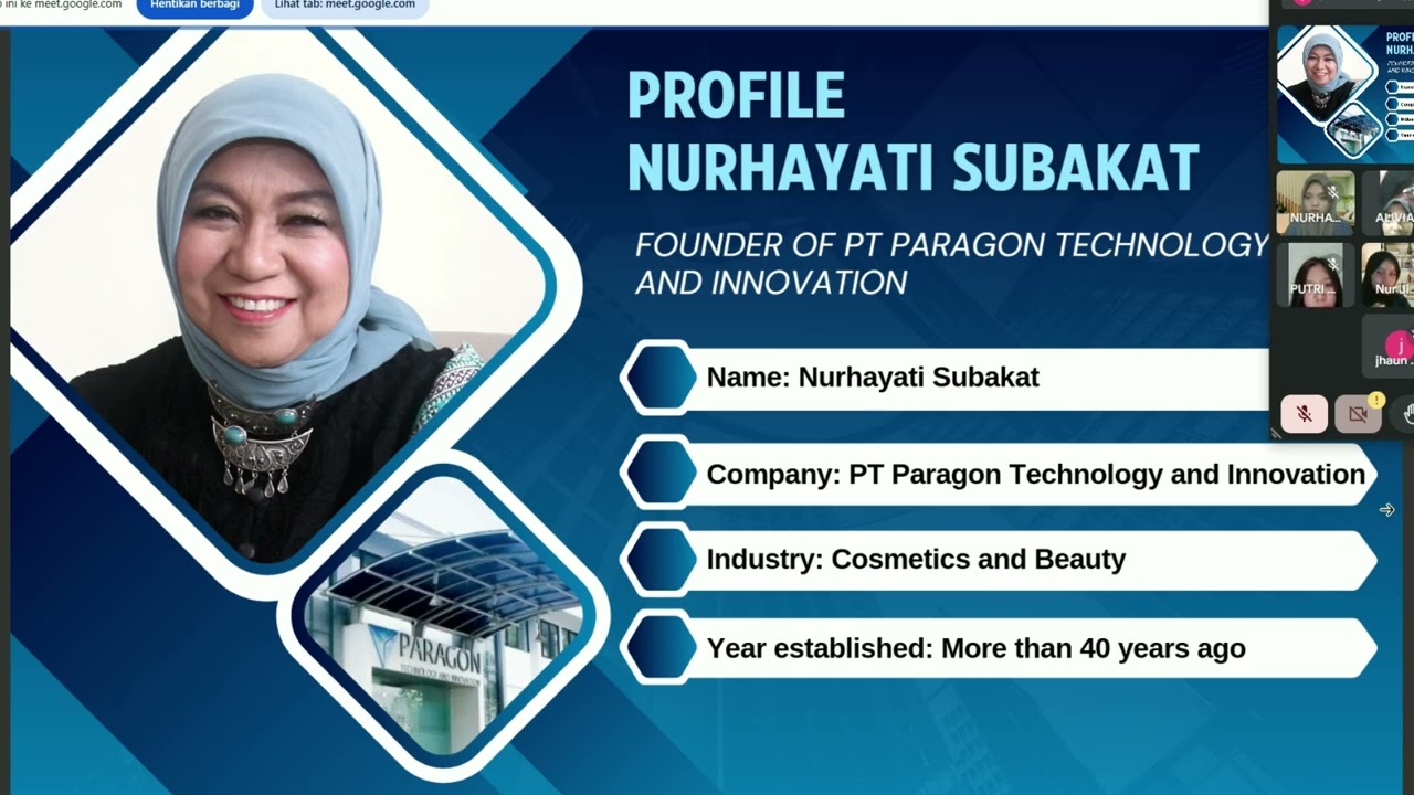 Entreprenurship Presentation via Google Meet About Characteristics Two CEO Big Company!