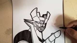 COMO DIBUJAR A MAZINGER Z / how to draw mazinger z - YouTube