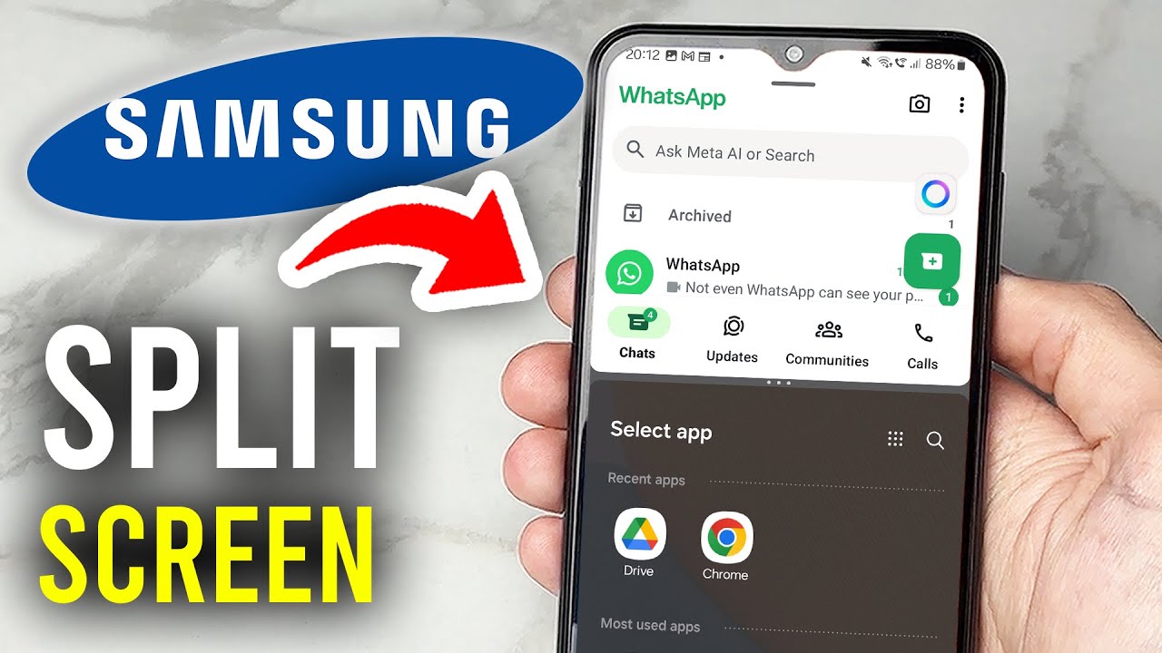 How To Split Screen On Samsung - Step By Step - YouTube